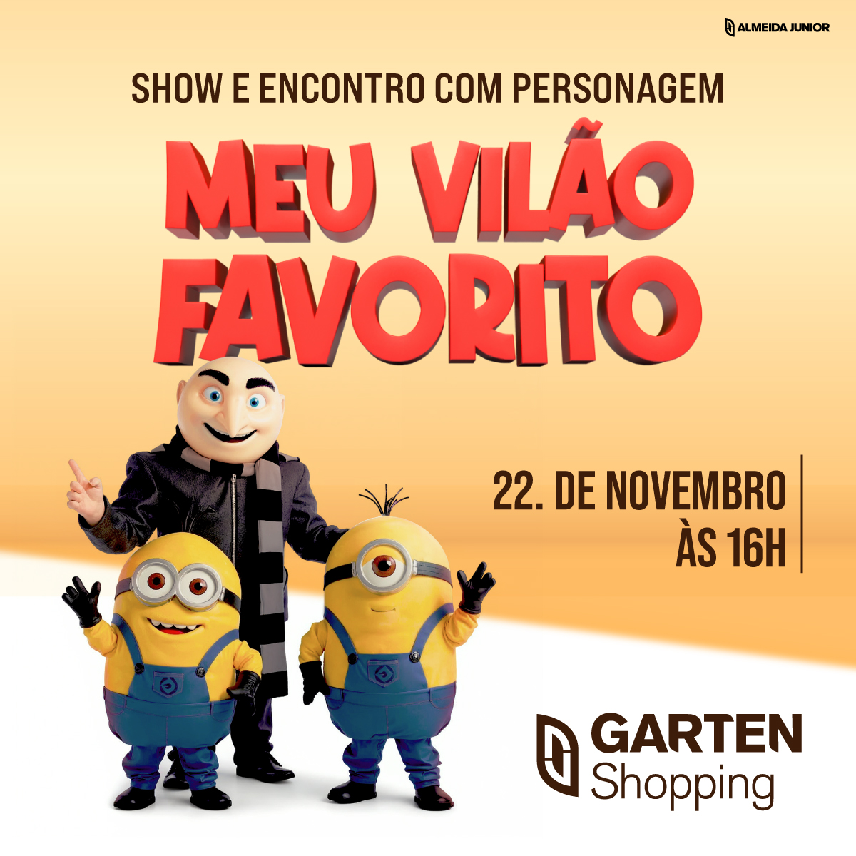 Garten Shopping anuncia Pocket Show e Encontro com Personagens de “Meu Vilão Favorito”