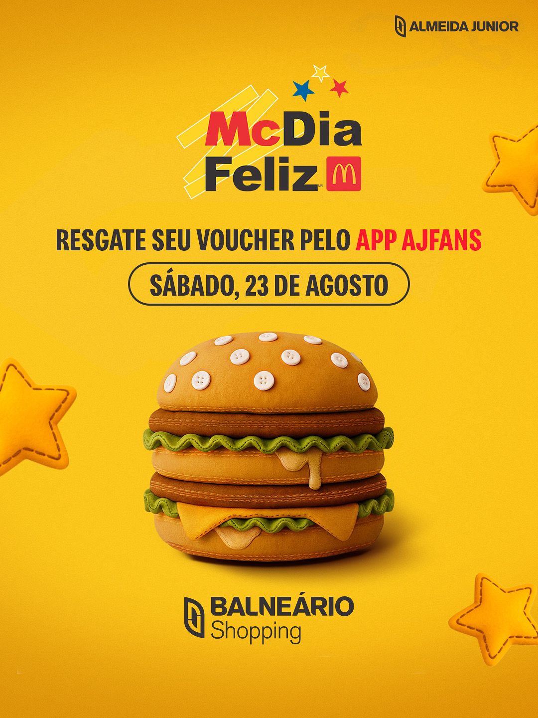 McDia Feliz: Balneário Shopping apoia McDia Feliz com vouchers no app AJFans