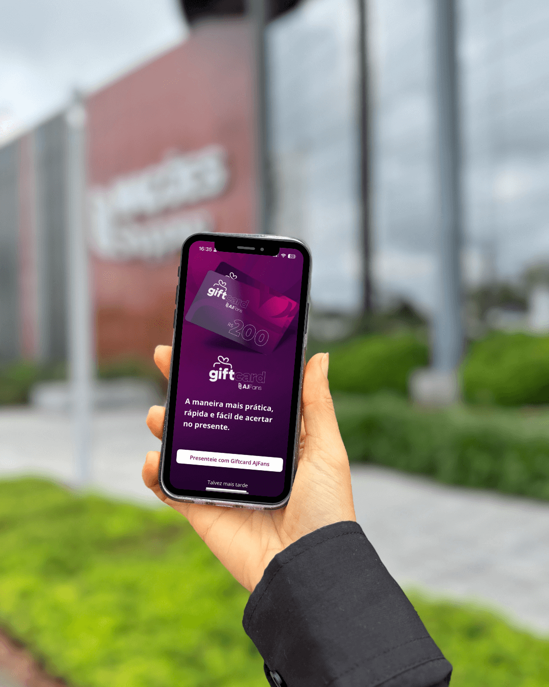 Nações Shopping lança projeto inédito de gift card digital por meio do aplicativo AJFans