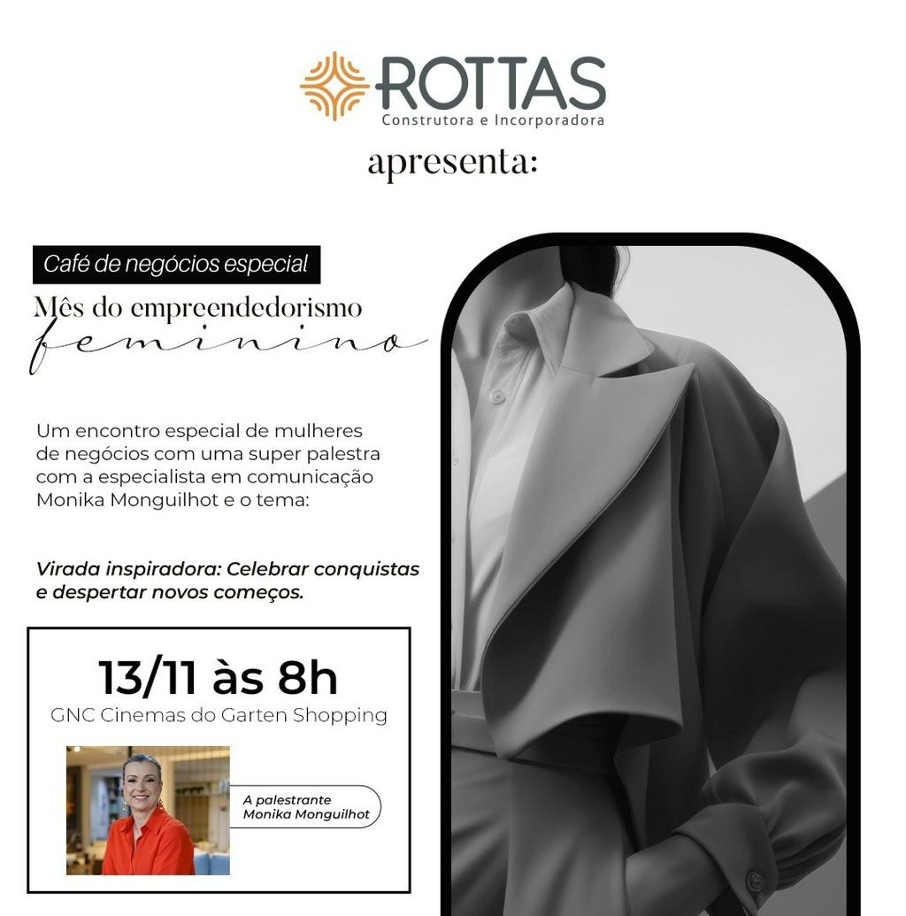 Café de Negócios da Revista DUO celebra o Mês do Empreendedorismo Feminino no Garten Shopping