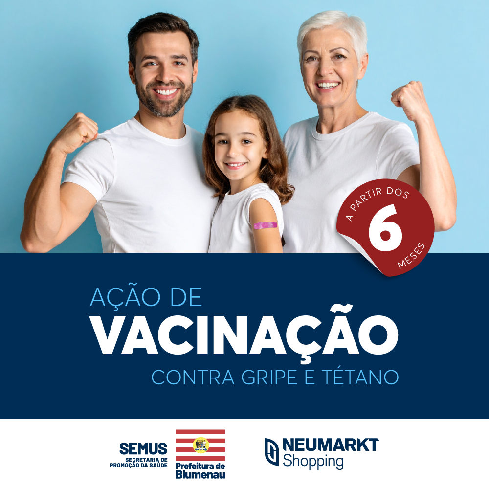 Neumarkt Shopping sedia ação de vacinação contra gripe e tétano a partir de sábado