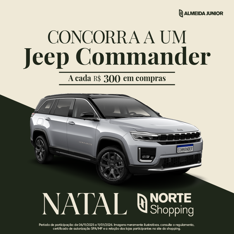 Norte Shopping lança campanha de Natal com sorteio de um Jeep Commander