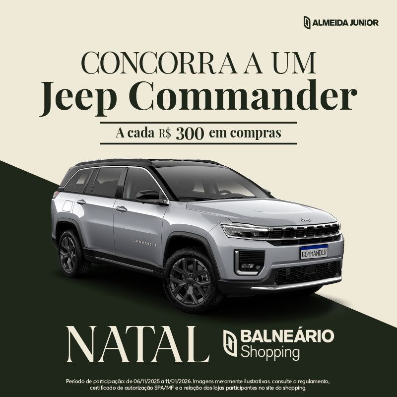 Natal 2025 do Balneário Shopping sorteará um Jeep Commander