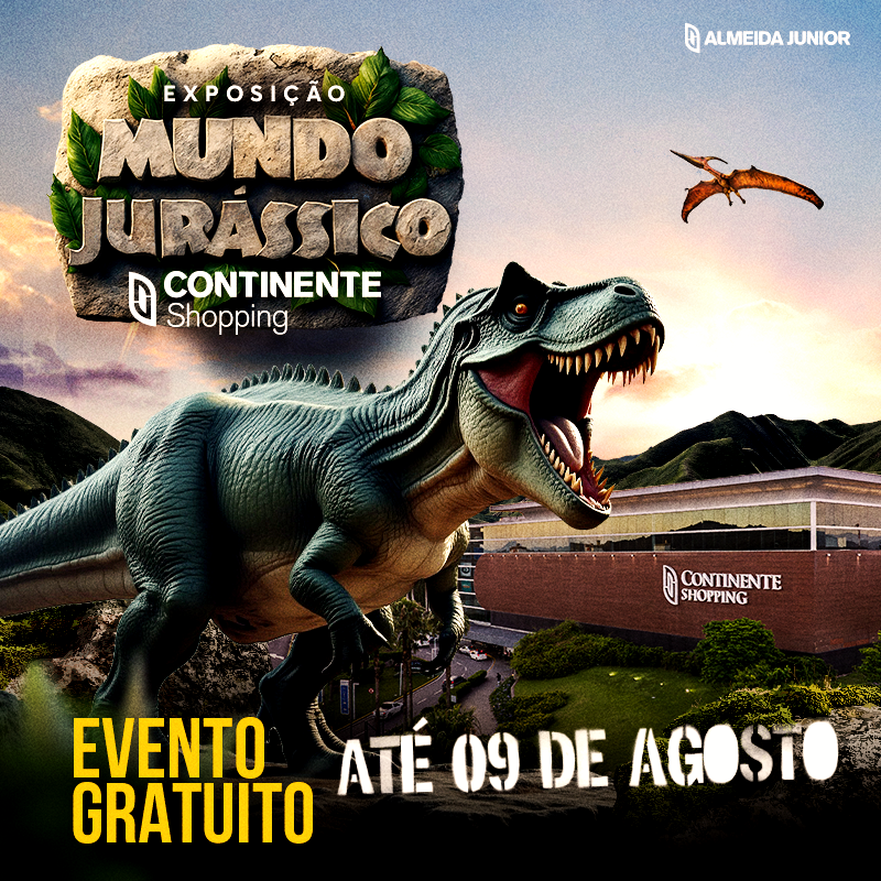 Continente Shopping recebe Exposição com Dinossauros Gigantes