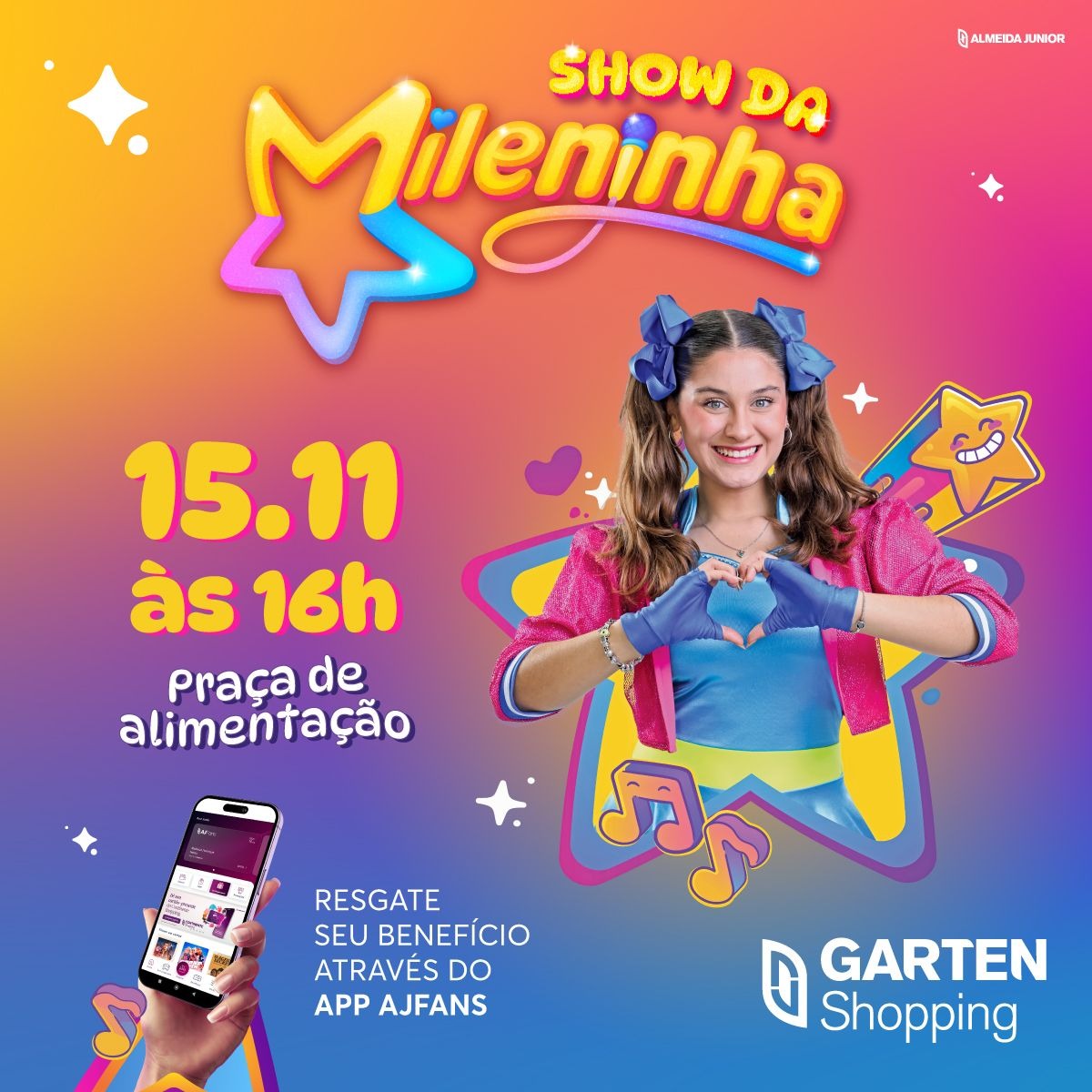 Garten Shopping recebe youtuber Mileninha para um show único