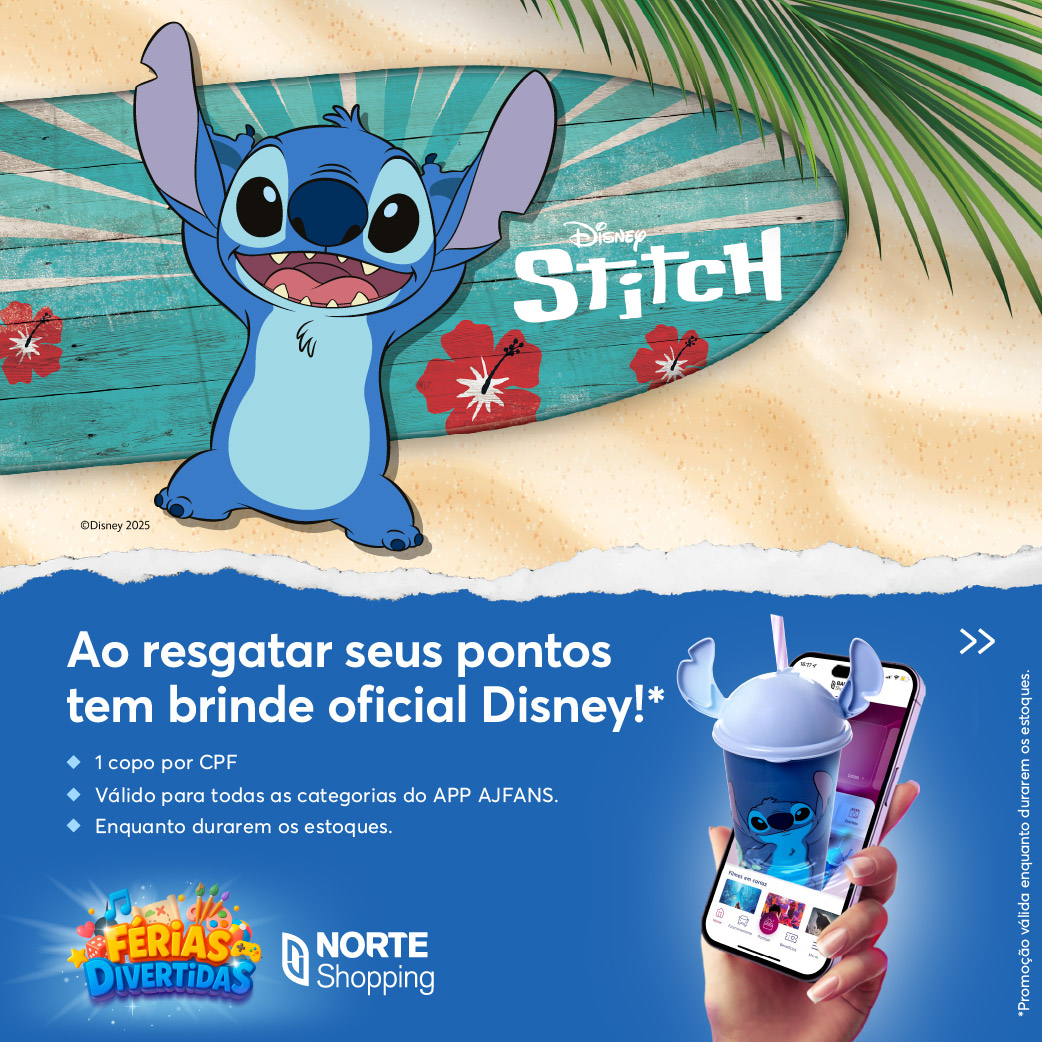Parceria com Disney:  Shoppings Almeida Junior lançam campanha do personagem “Stitch”