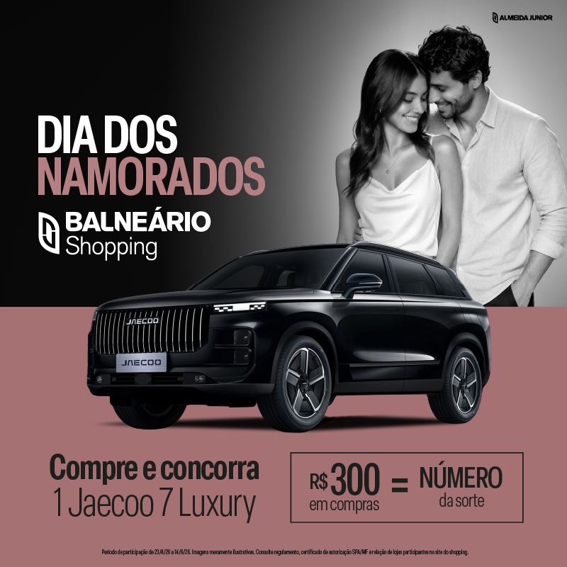 Balneário Shopping lança campanha de Dia dos Namorados com sorteio de carro híbrido