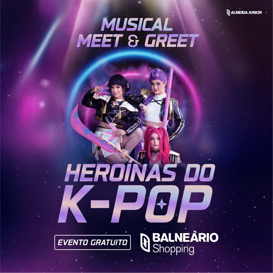 Musical “Heroínas do K-pop” chega ao Balneário Shopping com apresentação gratuita