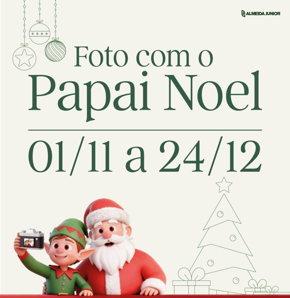 Garten Shopping anuncia horários oficiais para fotos com o Papai Noel