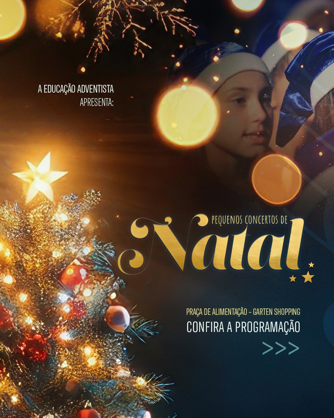 Concertos de Natal gratuitos movimentam o Garten Shopping em Joinville com corais infantis