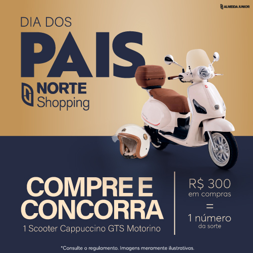 Dia dos Pais ganha charme italiano com sorteio de scooters Motorino pela Almeida Junior