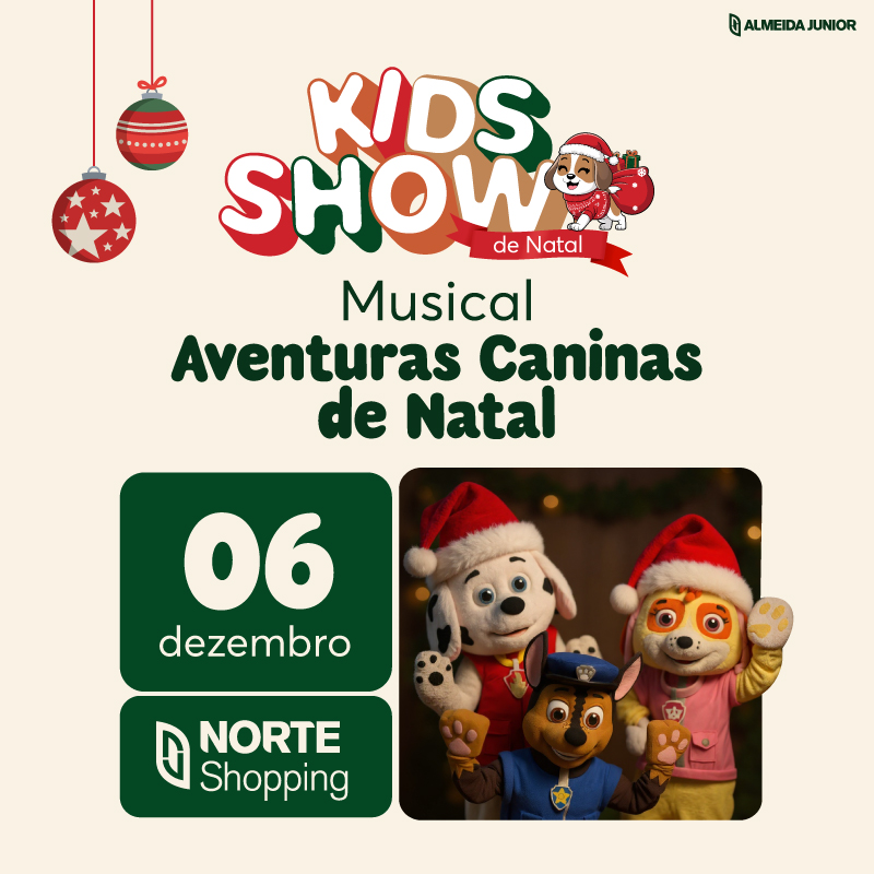 Aventuras Caninas de Natal encanta famílias neste sábado no Norte Shopping