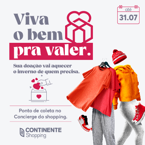 Viva o bem pra valer: shoppings da Almeida Junior lançam campanha para arrecadar doações de roupas, brinquedos e alimentos