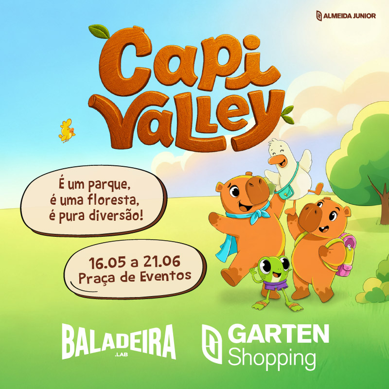 CapiValley chega ao Garten Shopping com parque temático de capivaras